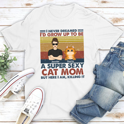 Sexy Cat Dad Mom - Personalized Custom Unisex T-shirt