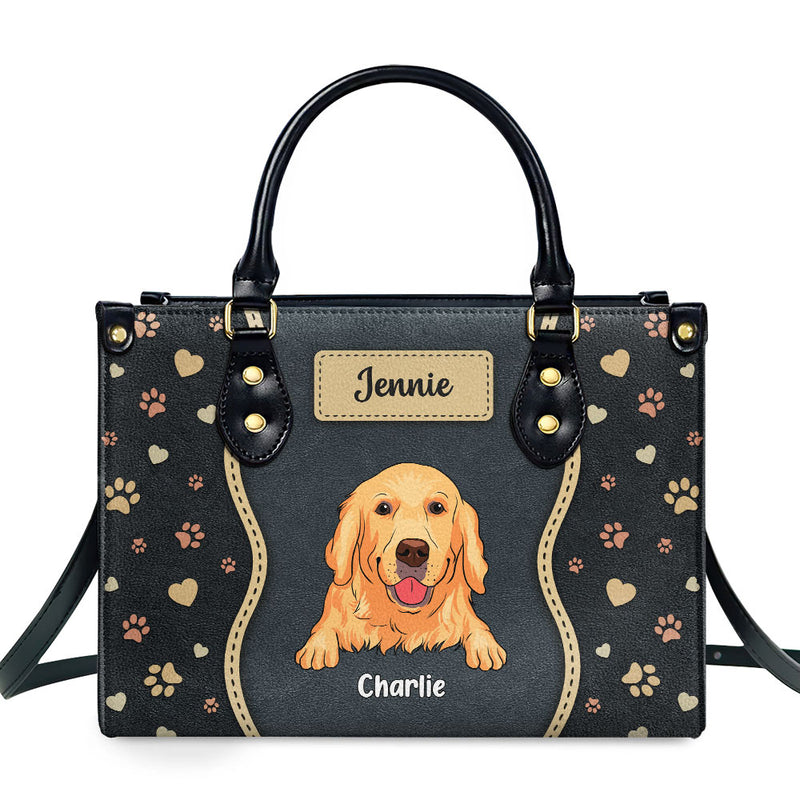 Fur Mom With Love - Personalized Custom Leather Bag
