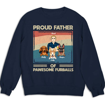 Proud To Be A Dog Dad - Personalized Custom Sweatshirt