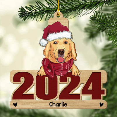 Happy Holiday 2024 - Personalized Custom 1-layered Wood Ornament