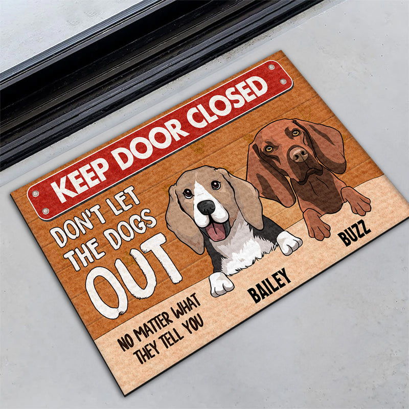 Keep Door Closed - Personalized Custom Doormat