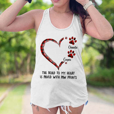 Road To Heart Pattern - Personalized Custom Women's Tank