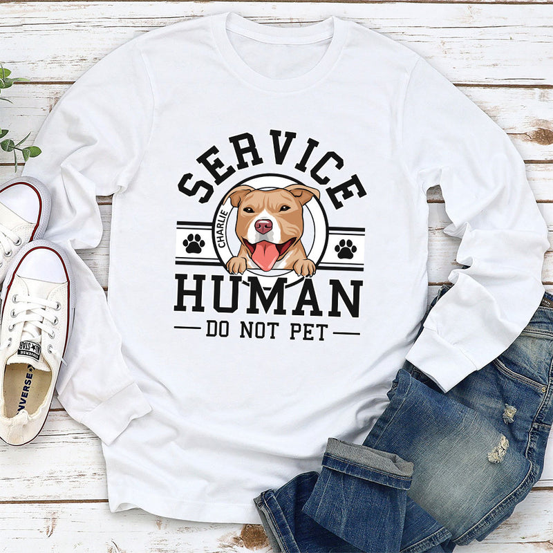 Dog Service Human Logo - Personalized Custom Long Sleeve T-shirt