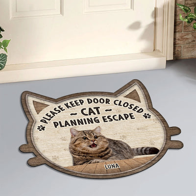 Cats Planning Escape Photo - Personalized Custom Doormat