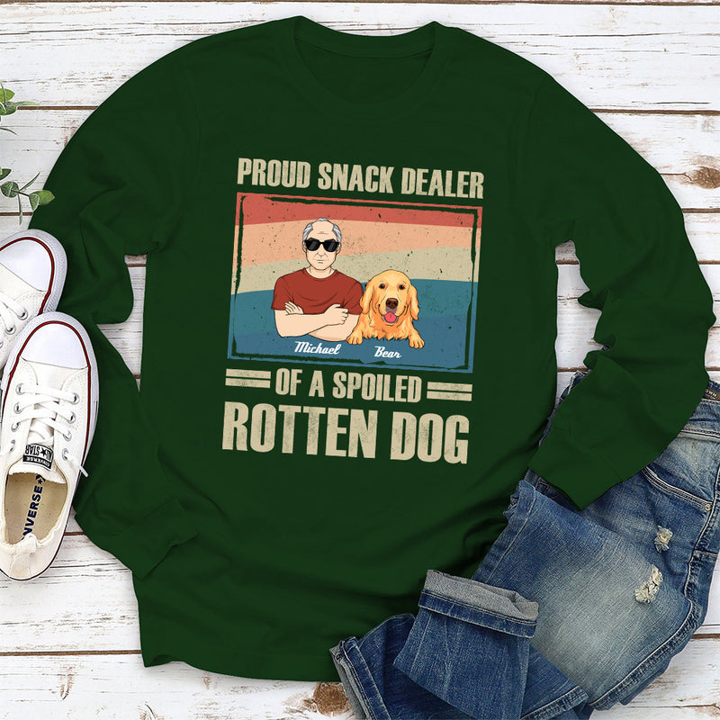 Cool Man And Spoiled Dog - Personalized Custom Long Sleeve T-shirt