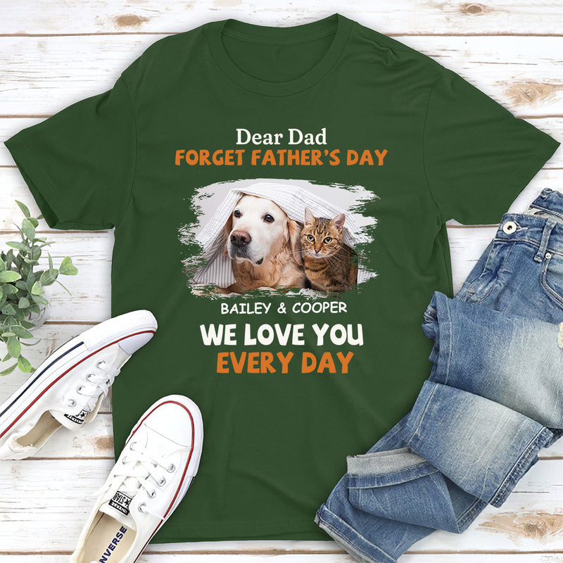 Woof My Dad Every Day Version Pets - Personalized Custom Unisex T-shirt