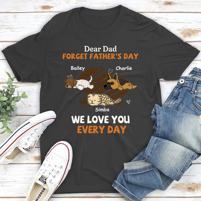 Woof My Dad Every Day Version Pets - Personalized Custom Unisex T-shirt