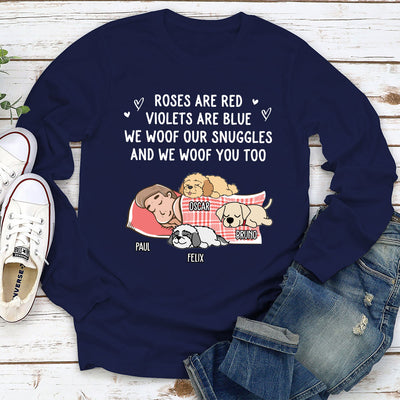 Woof Snuggles 2 - Personalized Custom Long Sleeve T-shirt