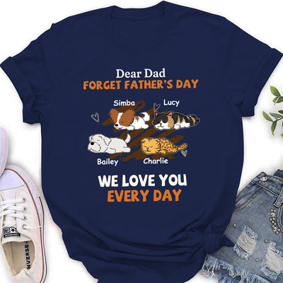 Woof My Dad Every Day Version Pets - Personalized Custom Women's T-shirt