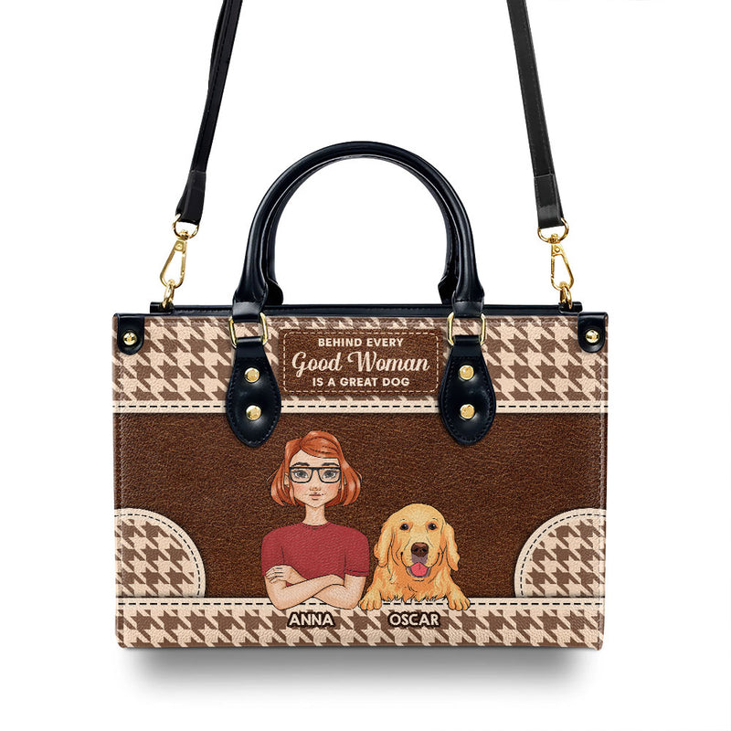 Behind Good Woman - Personalized Custom Leather Bag