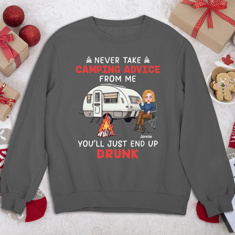 Camping Advice - Personalized Custom Sweatshirt