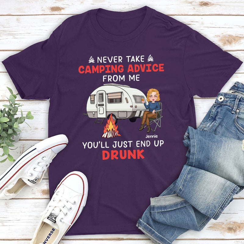 Camping Advice - Personalized Custom Unisex T-shirt