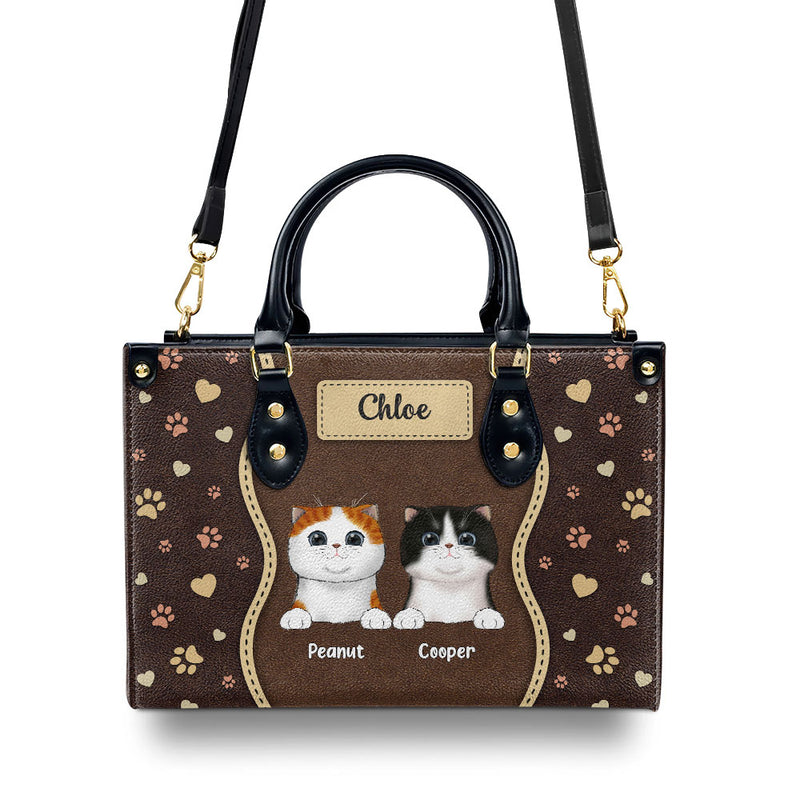 Fur Mom With Love - Personalized Custom Leather Bag
