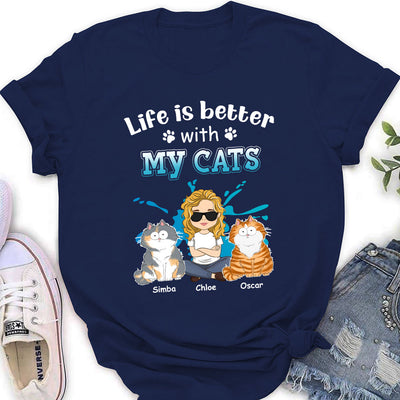 Life With Pets - Personalized Custom Women's T-shirt