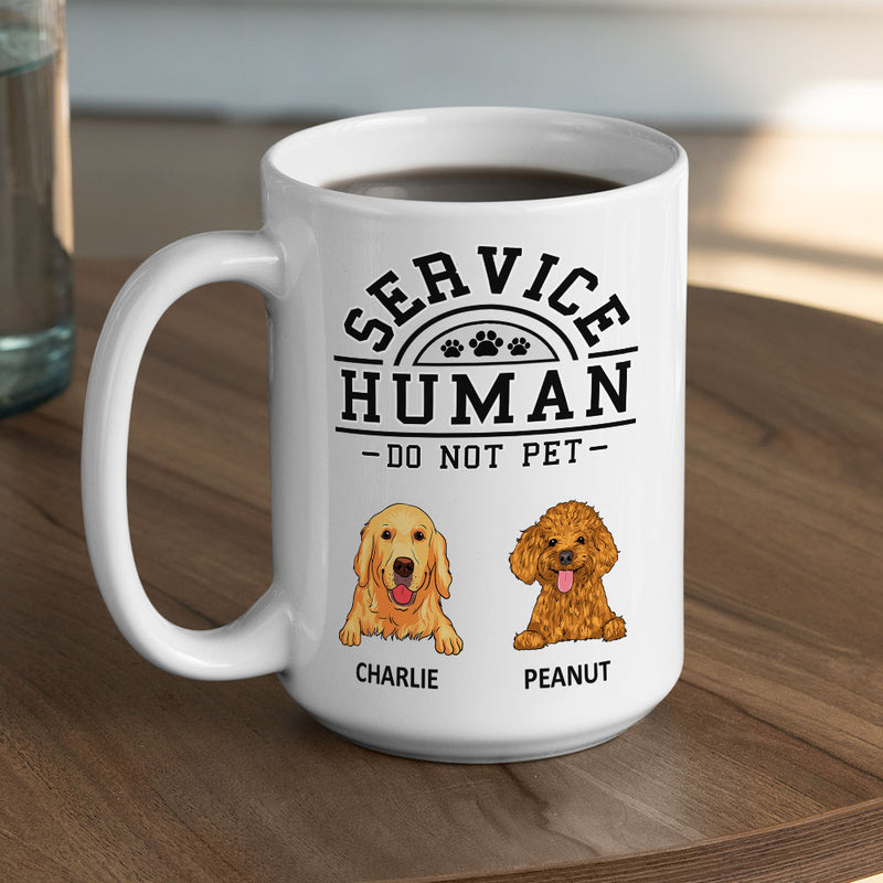 Dogs Service Human Logo - Personalized Custom Coffee Mug