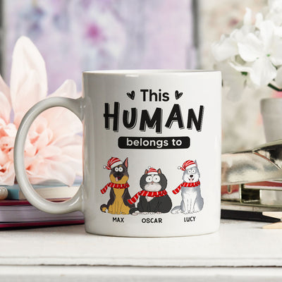 Belongs To Pets Christmas - Personalized Custom Coffee Mug