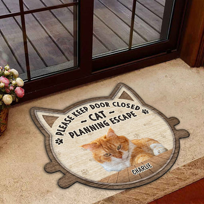 Cats Planning Escape Photo - Personalized Custom Doormat