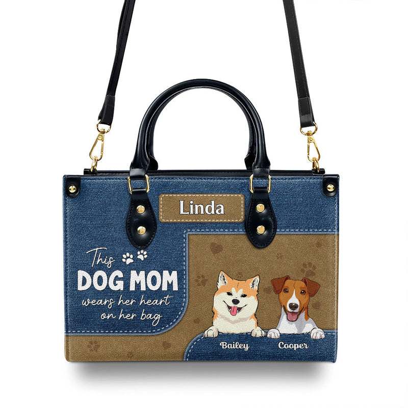 Dog Mom Wears - Personalized Custom Leather Bag