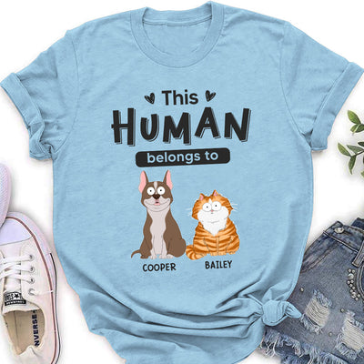 Belongs To Pets - Personalized Custom Women's T-shirt