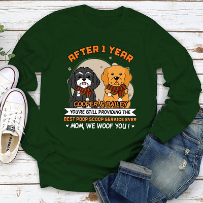 Best Poop Scoop Service - Personalized Custom Long Sleeve T-shirt