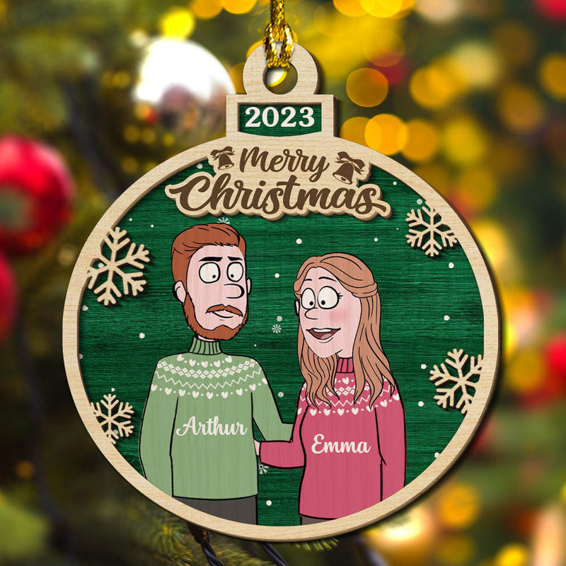 Christmas Time - Personalized Custom 2-layered Wood Ornament