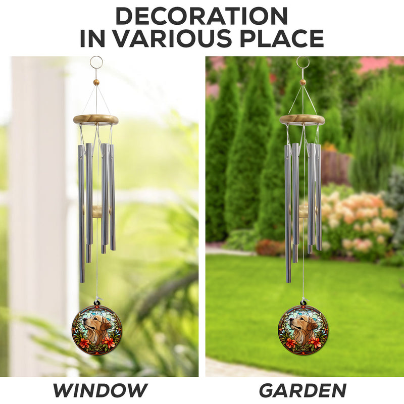 Portrait Lovely Dog - Personalized Custom Suncatcher Wind Chime