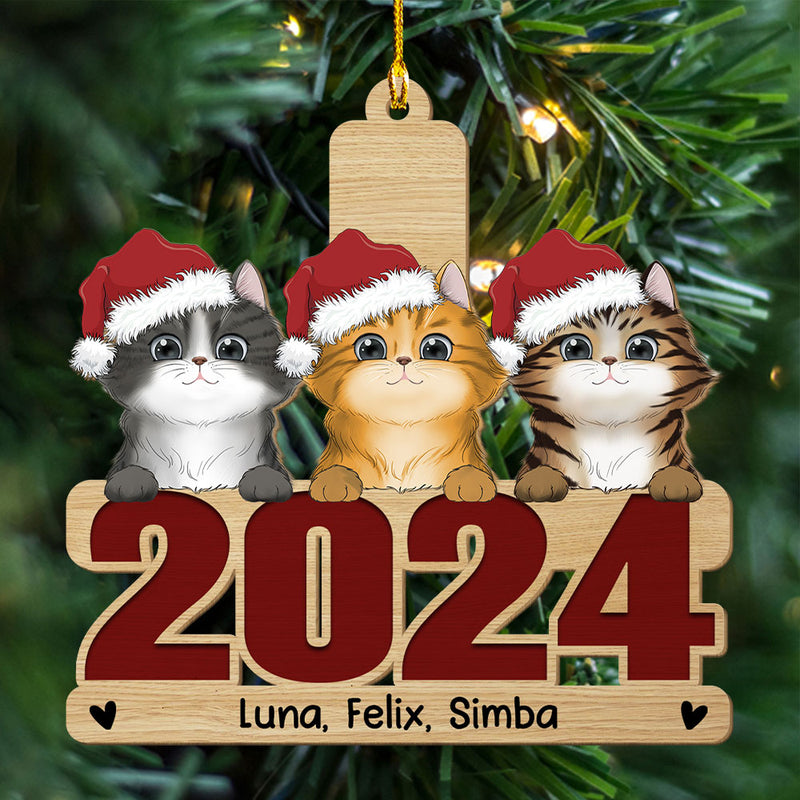 Happy Holiday 2024 - Personalized Custom 1-layered Wood Ornament