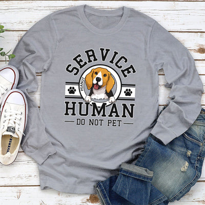 Dog Service Human Logo - Personalized Custom Long Sleeve T-shirt