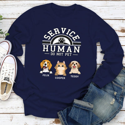 Pet Service Human Logo - Personalized Custom Long Sleeve T-shirt