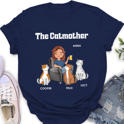 Mother Of Cats - Personalized Custom Women's T-shirt