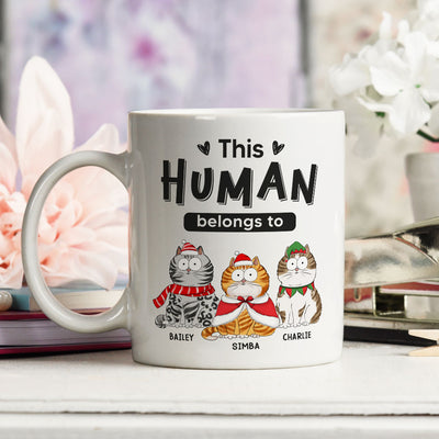 Belongs To Cats Christmas - Personalized Custom Coffee Mug