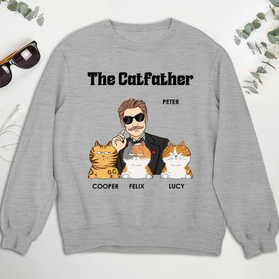 The Cool Catfather - Personalized Custom Sweatshirt