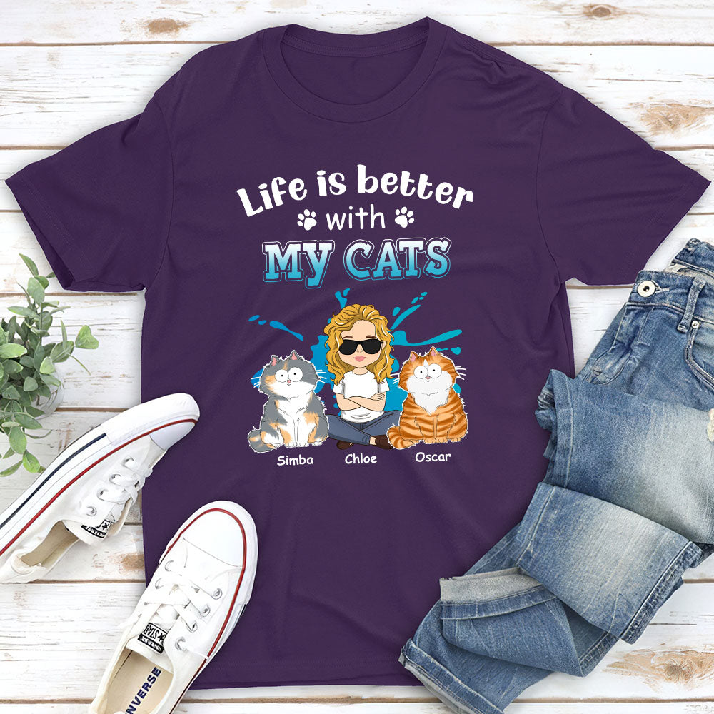 Life With Pets Personalized Dog Parents Life Custom Unisex T-shirt