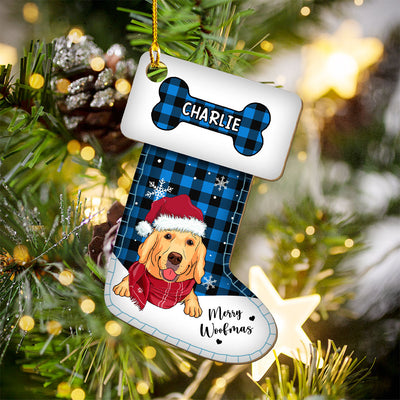 Pet Christmas Stocking - Personalized Custom 1-layered Wood Ornament