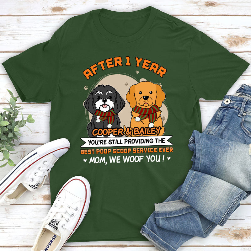 Best Poop Scoop Service - Personalized Custom Unisex T-shirt