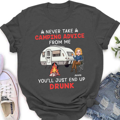 Camping Advice - Personalized Custom Women's T-shirt