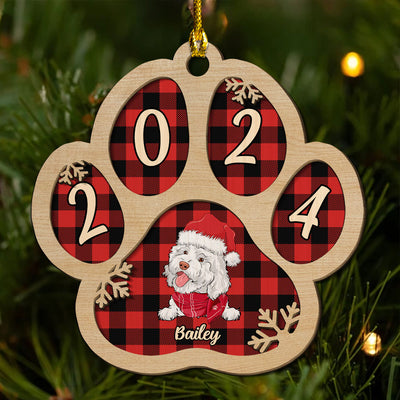 Dog Picture - Personalized Custom 2-layered Wood Ornament