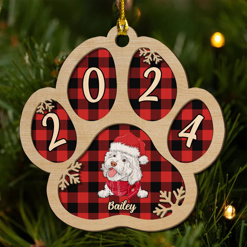 Dog Picture - Personalized Custom 2-layered Wood Ornament