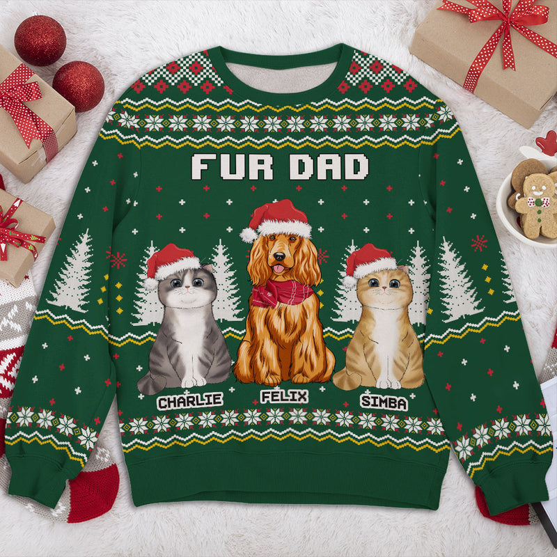 Christmas Pet Pattern - Personalized Custom All-Over-Print Sweatshirt