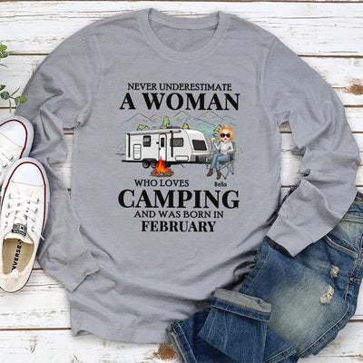 Monthly Camping - Personalized Custom Long Sleeve T-shirt