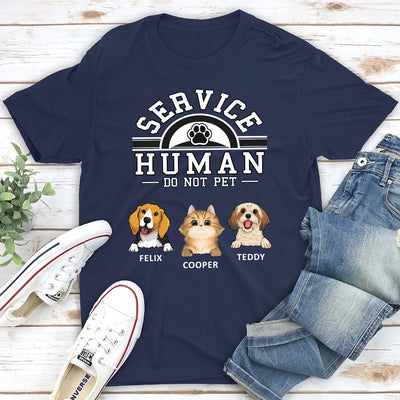 Pet Service Human Logo - Personalized Custom Unisex T-shirt