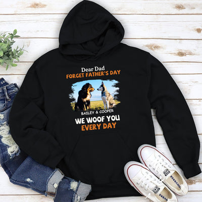 Woof You Every Day Lying Dog - Personalized Custom Hoodie