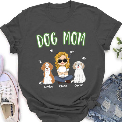 A Dog Mom - Personalized Custom Women's T-shirt