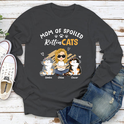 Spoiled Cats Funny - Personalized Custom Long Sleeve T-shirt