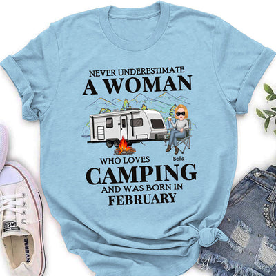 Monthly Camping - Personalized Custom Women's T-shirt