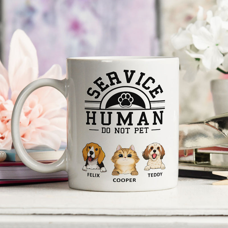 Pet Service Human Logo - Personalized Custom Coffee Mug