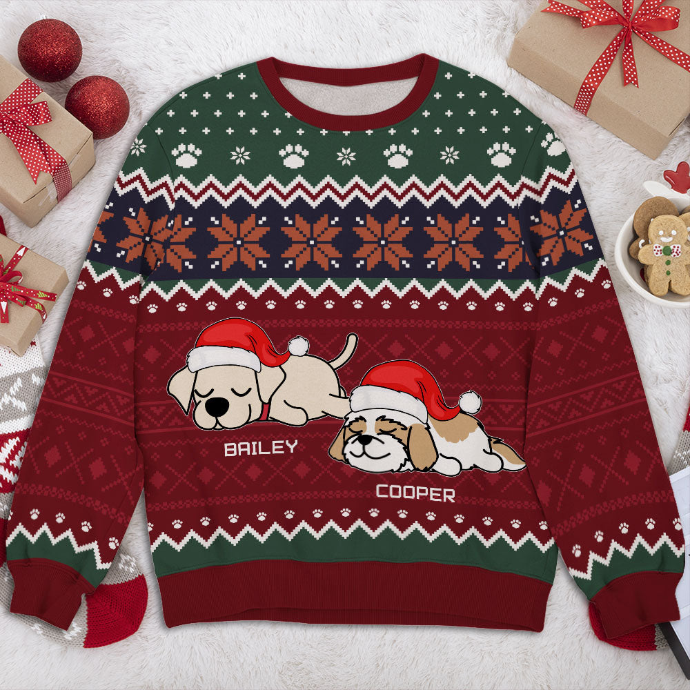 Elegant Christmas Pet Custom Pet Lover Personalized Knitted Pattern Jumper Ugly Sweatshirt