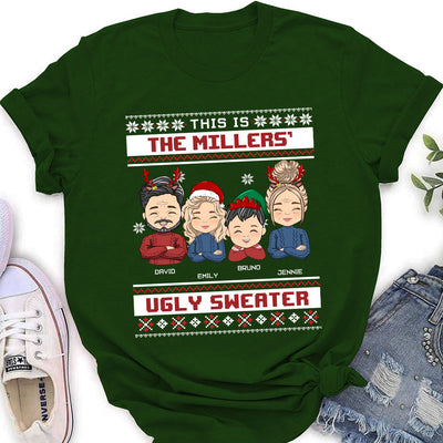 Family Ugly Sweater - Personalized Custom Women's T-shirt