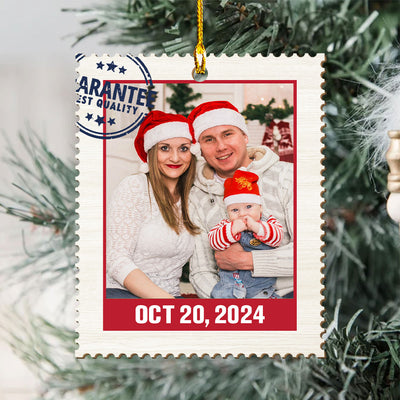 Photo Stamp - Personalized Custom 1-layered Wood Ornament