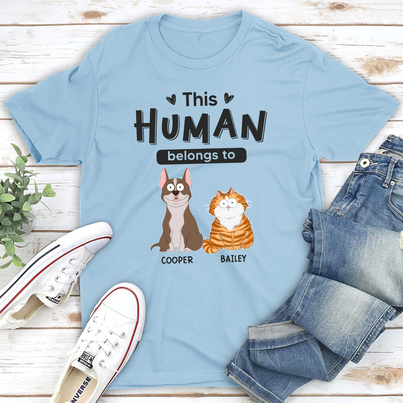 Belongs To Pets - Personalized Custom Premium T-shirt